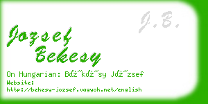 jozsef bekesy business card